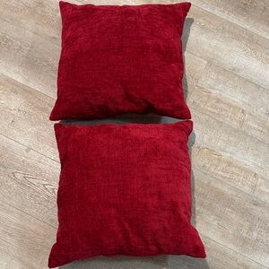 Set of Red Throw Pillows